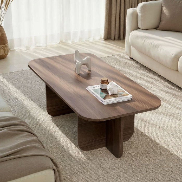 Hanah Home Akira - Venezia Walnut Mesa de Café Hanah Home Akira - Venezia Walnut Mesa de Café